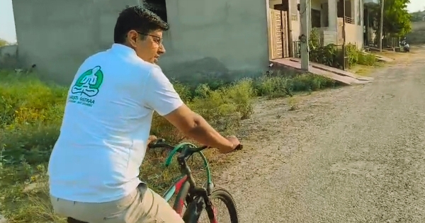 Shristimitraa team cycling on World Bicycle Day