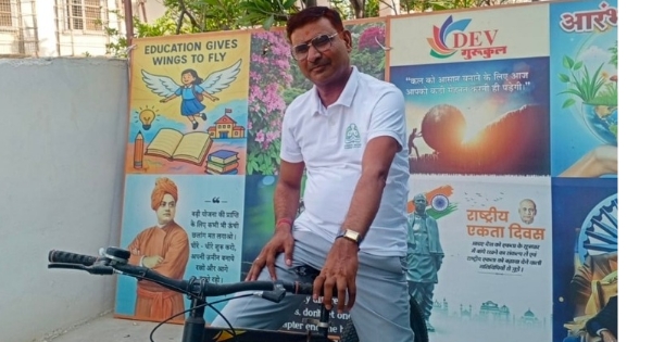 Cycling message for a pollution-free environment by Shristimitraa