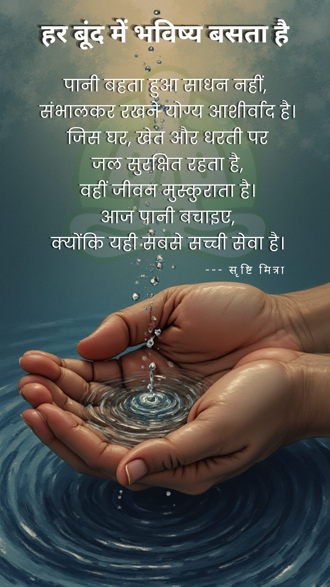 हर बूंद में भविष्य बसता है