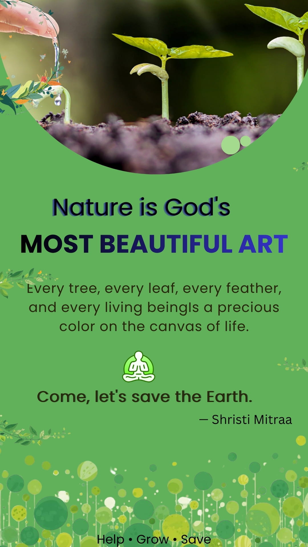 Come, let's save the Earth.