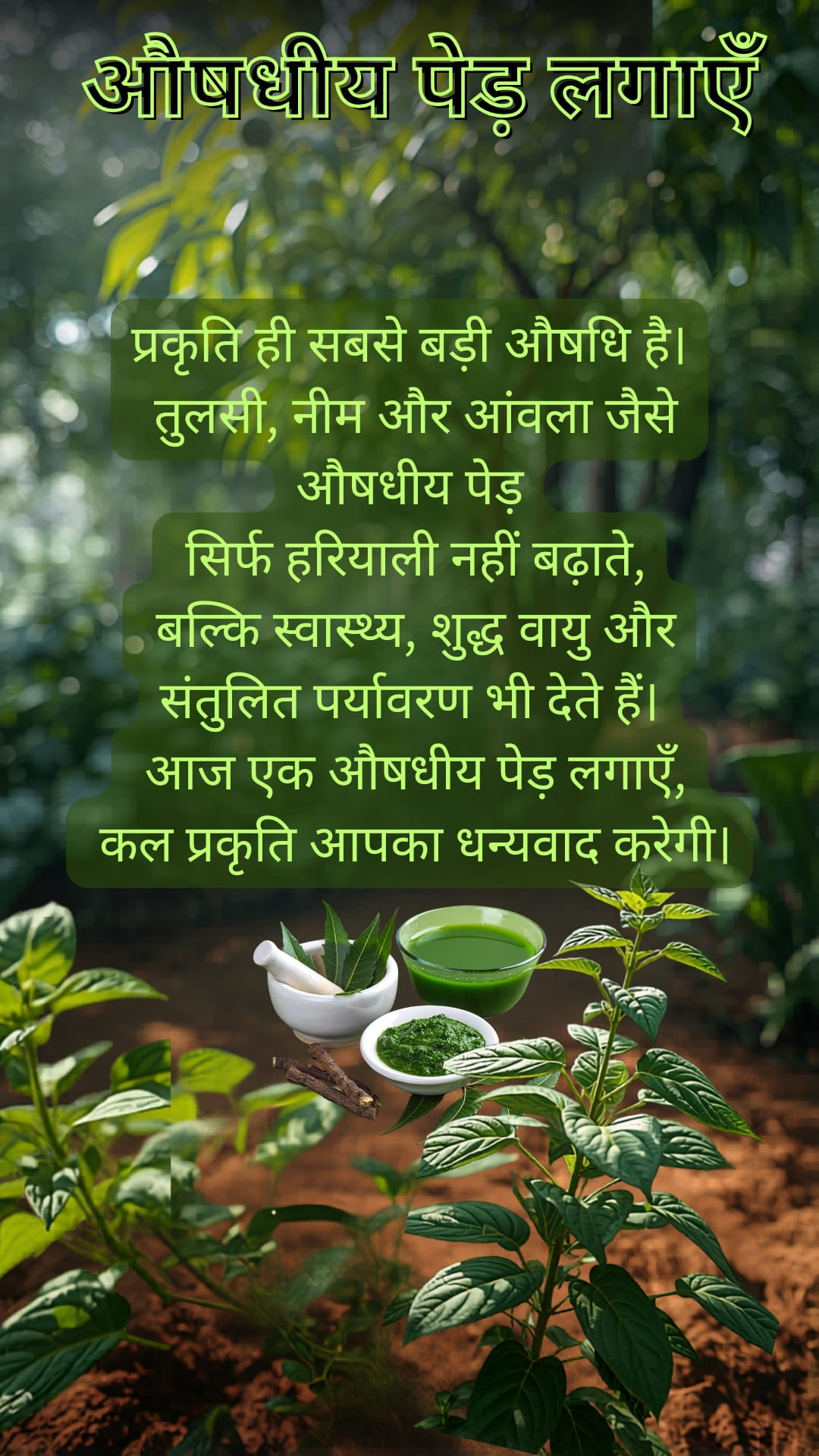 औषधीय पेड़ लगाएँ