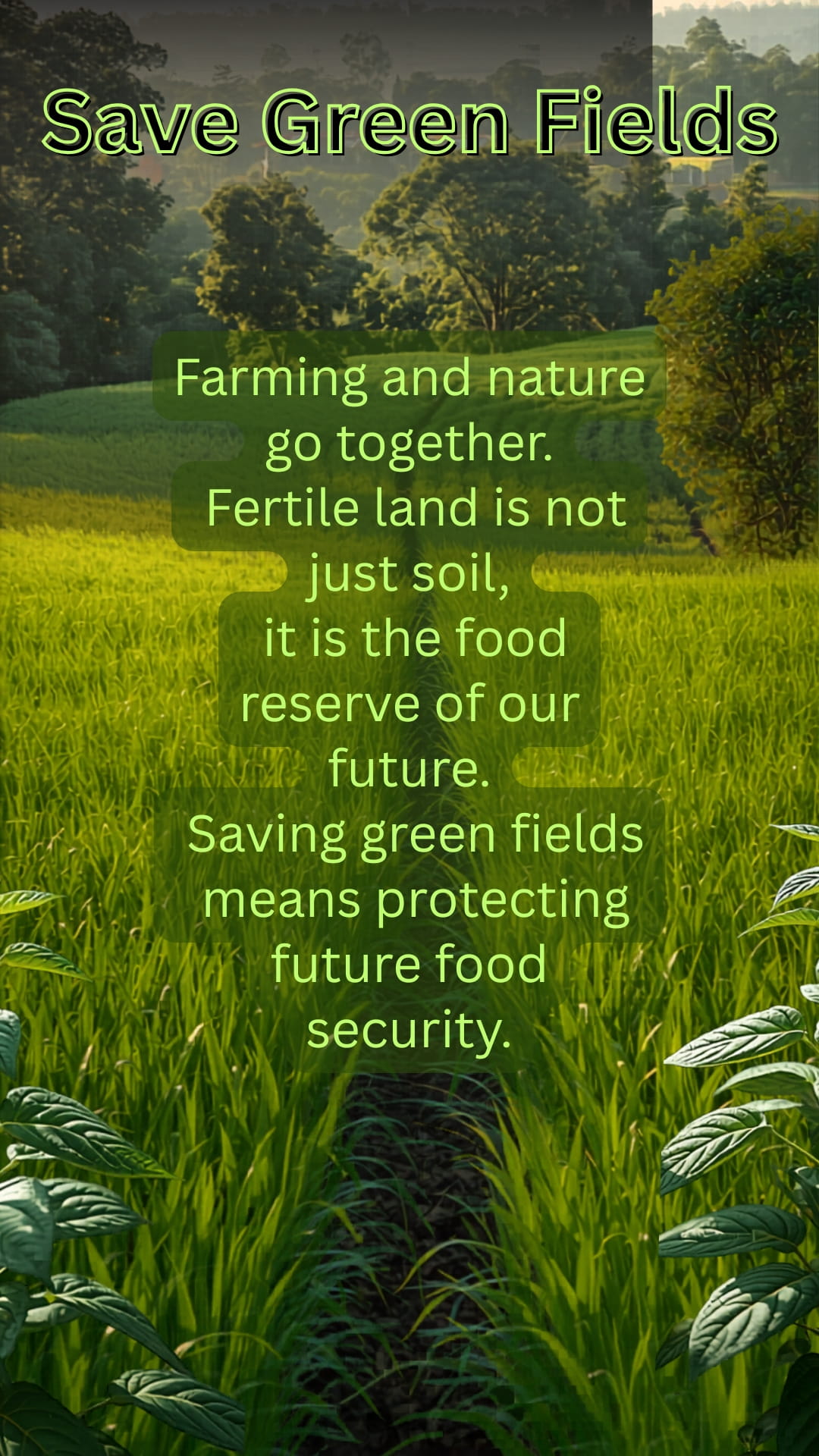 Save Green Fields
