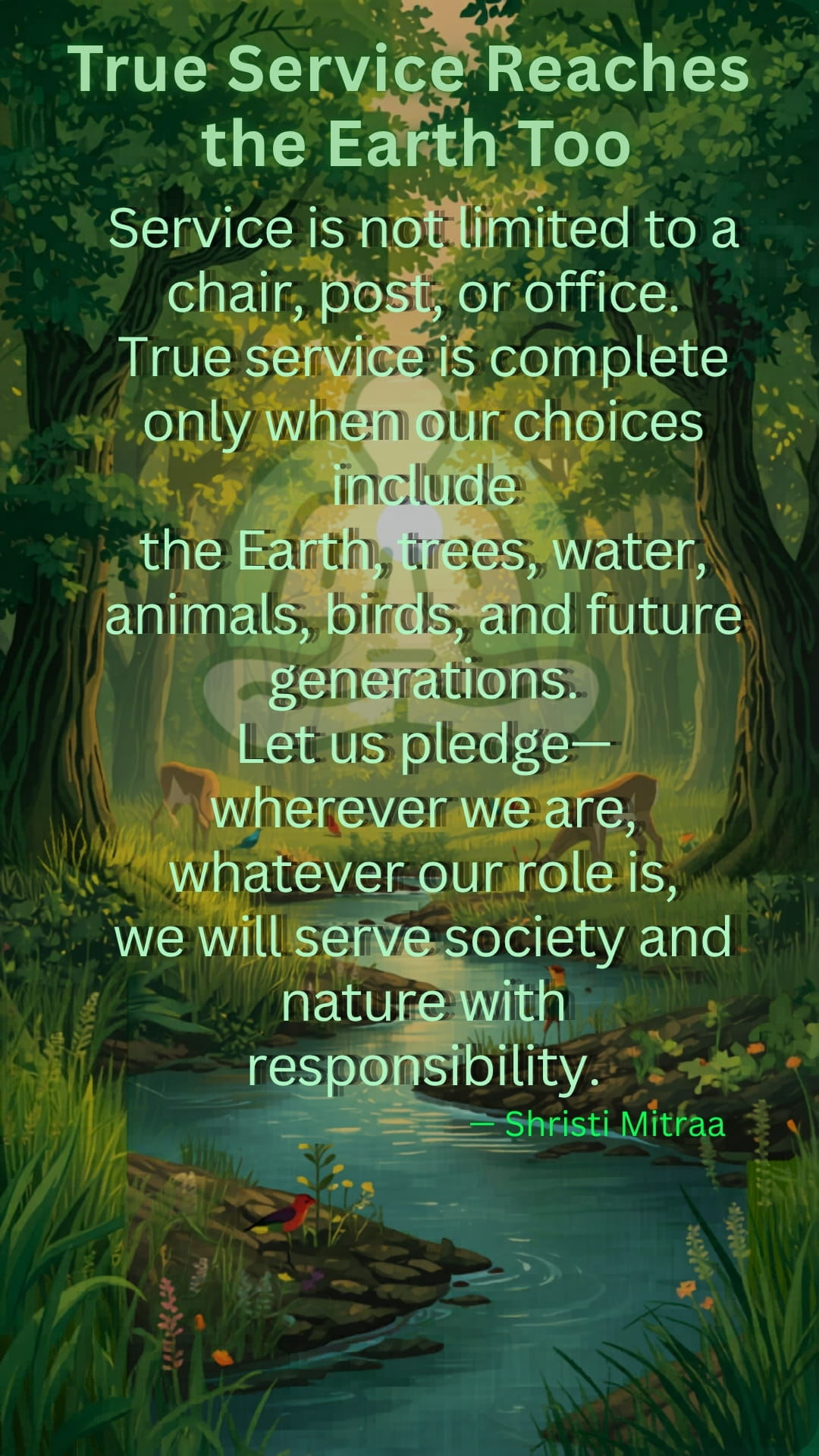 True Service Reaches the Earth Too