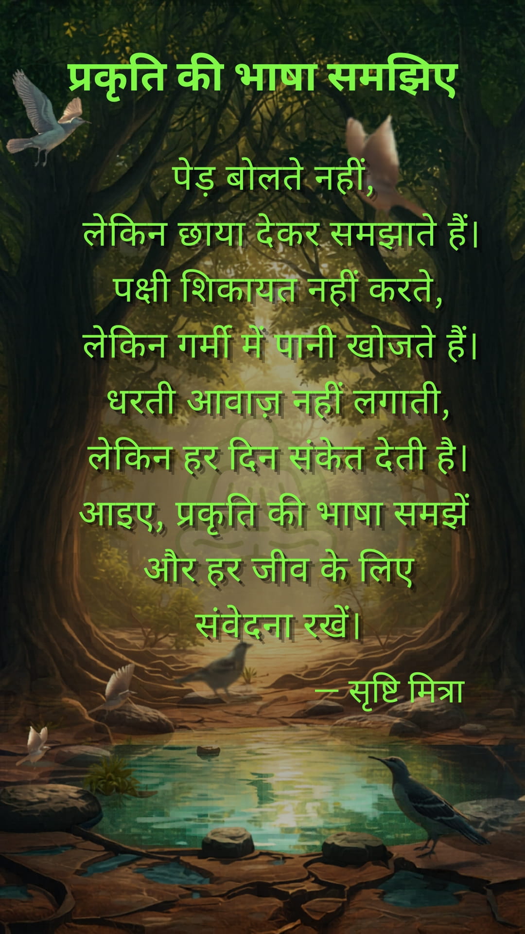 प्रकृति की भाषा समझिए