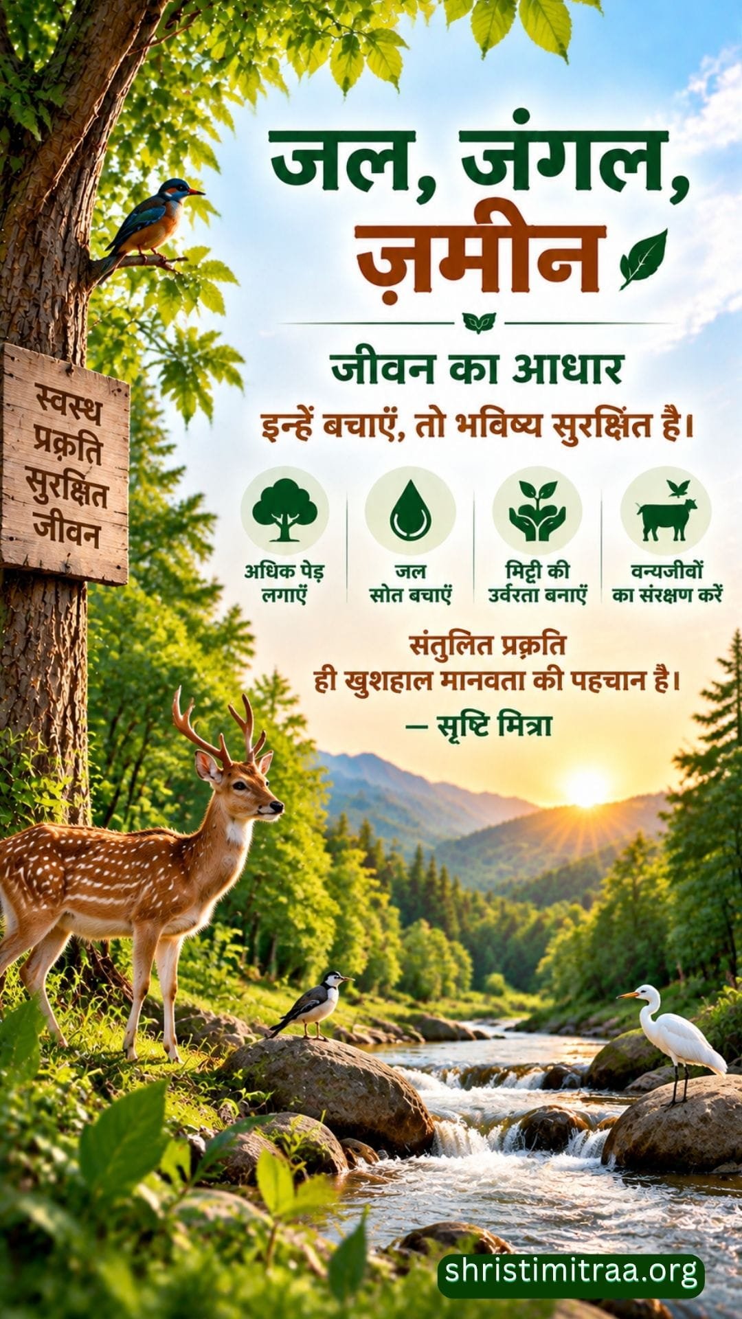 जल, जंगल, जमीन — जीवन का आधार