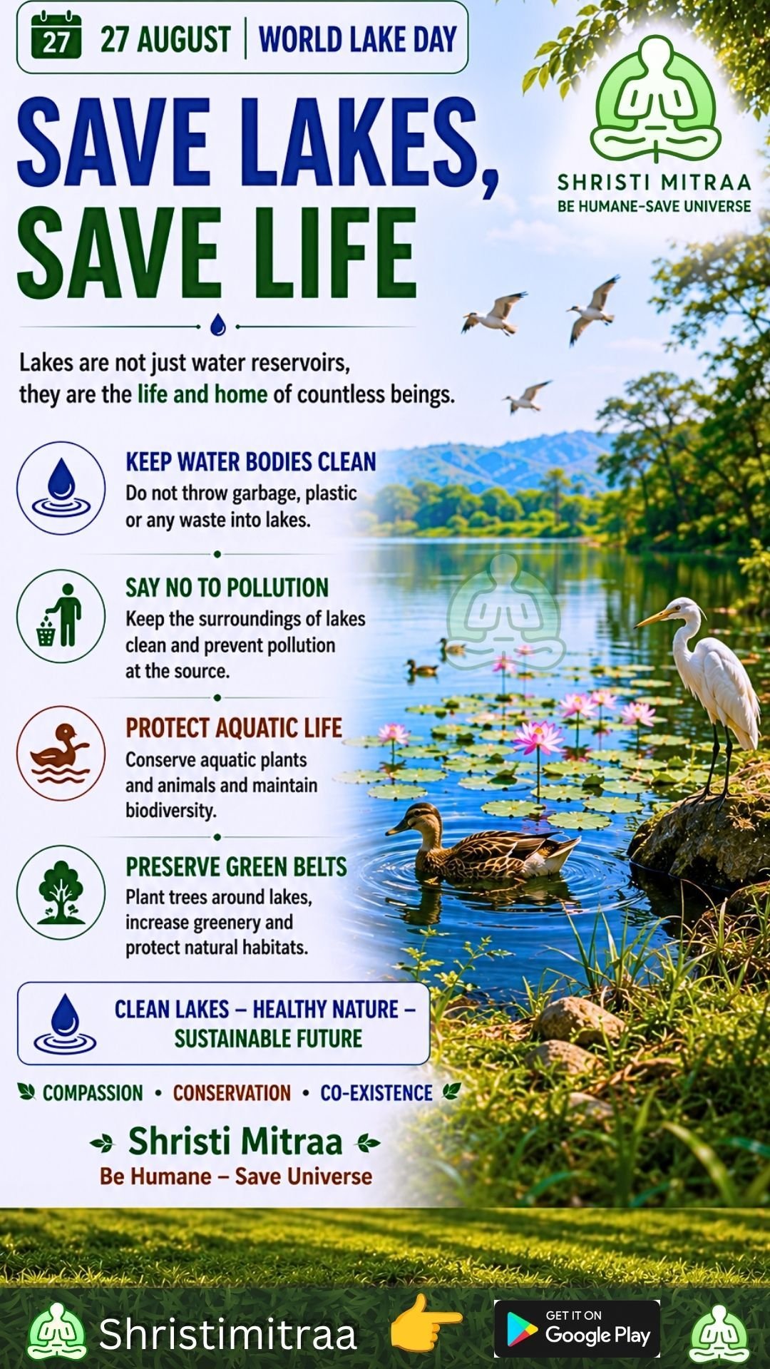 August 27—World Lakes Day
