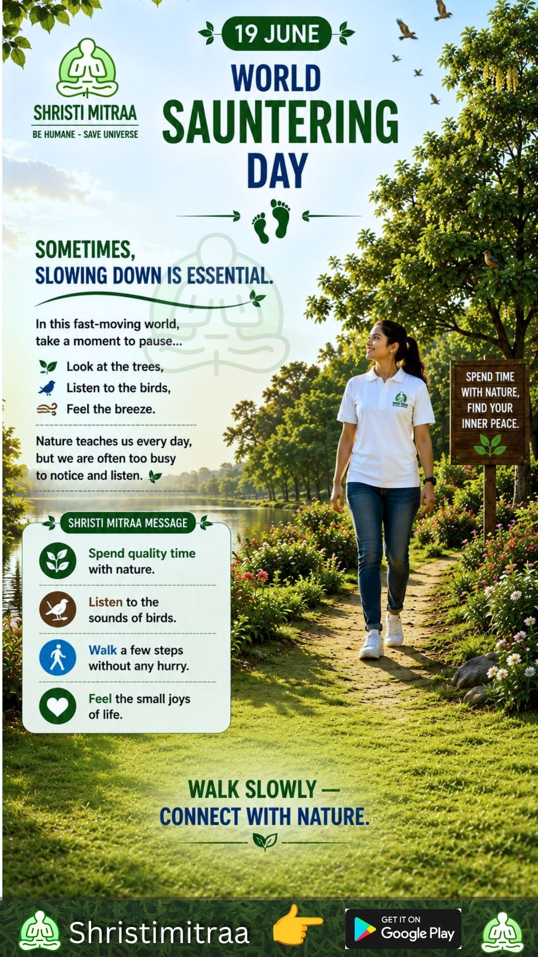 19 June - World Sauntering Day